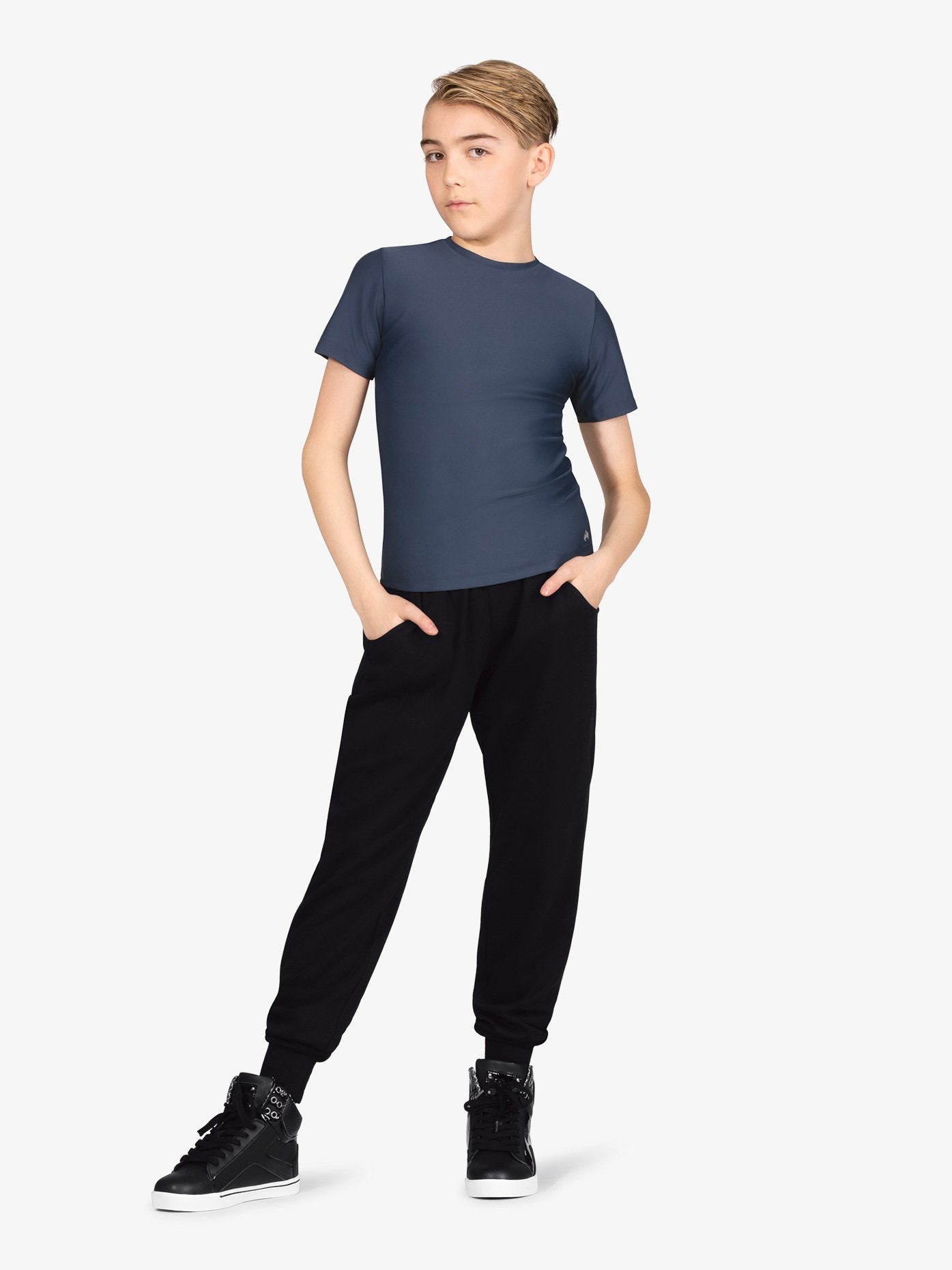 Boys' Short Sleeve Grey Dance Tee